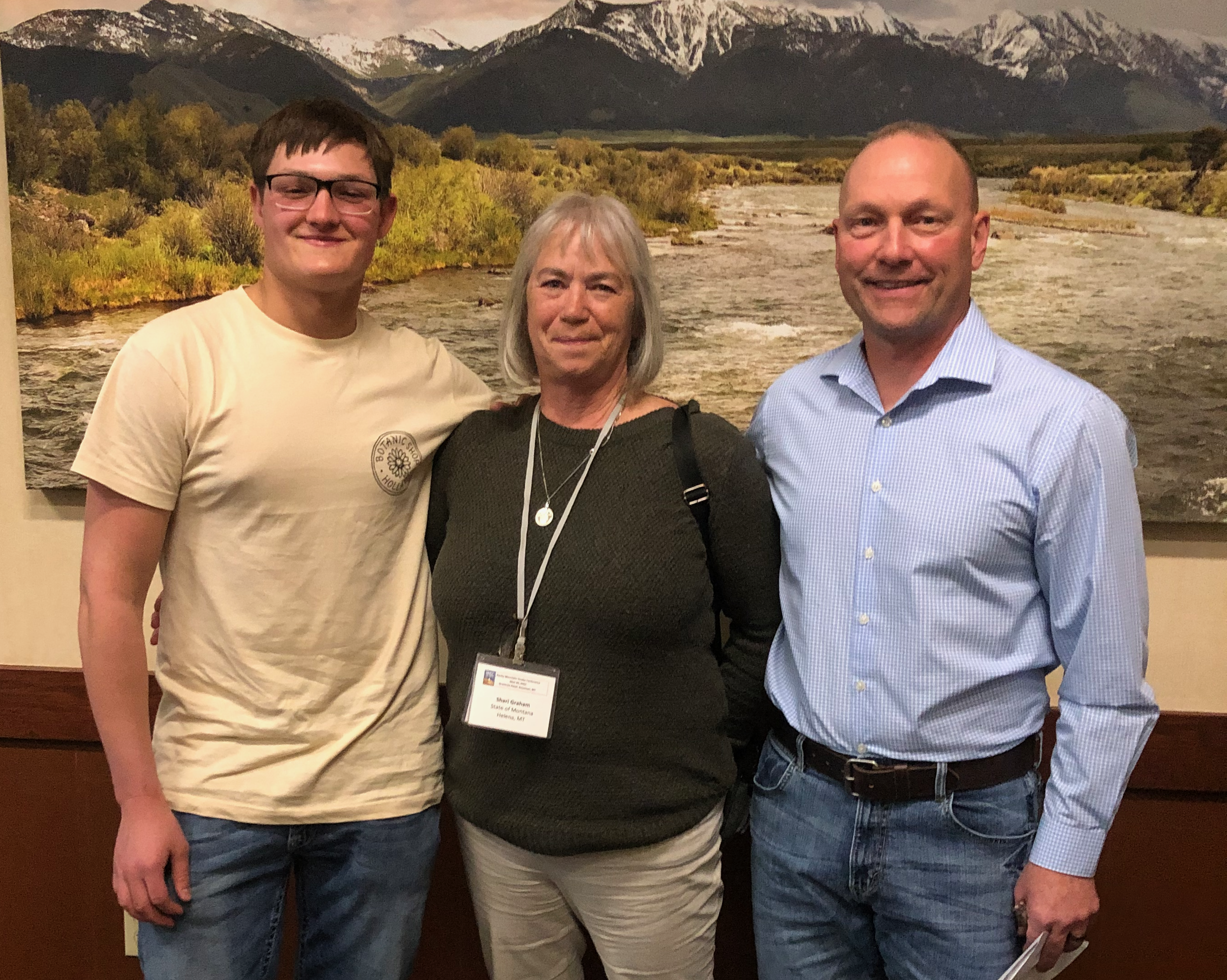 Seth McDaid, Shari Graham (one of his rescuers), and Dan McDaid