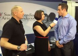 Bob Huebner, Carissa O'Brien, and Volunteer Matt Strauss