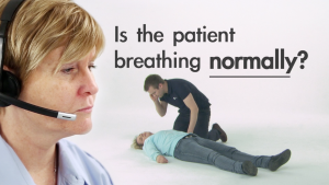 Is the patient breathing normally?