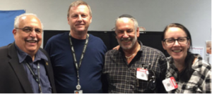 Left to right -- Director of CPR/AED Training for Emergency University, Frank Poliafico, Controller Neil O'Toole, CPR/AED Instructor Bob Meyer, and O'Toole's daughter, Kelli Patterson. (Photo: FAA)