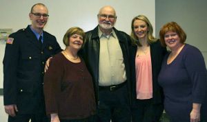 From left, Nick Gerstel, Sandy and Mike Dulaney, Stacy Gerstel, Michele Johnston