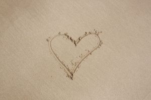 Heart in the sand