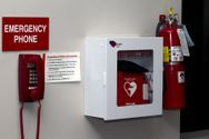 Wall-mounted AED