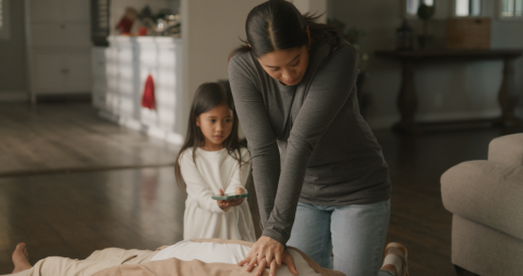 CPR at home re-enactment