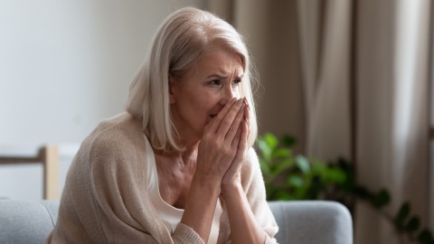 Grieving woman