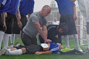 AED on a soccer field