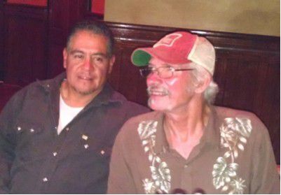 Survivor Bob Reed with rescuer Roland Duran Survivor Bob Reed with rescuer Roland Duran