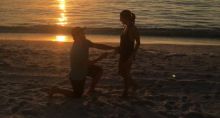 proposal on the beach