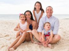 Family on the beach