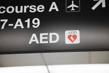 Airport AED sign