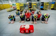 Amazon drivers learning CPR