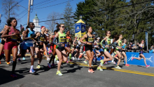Runners at 2022 Boston Marathon